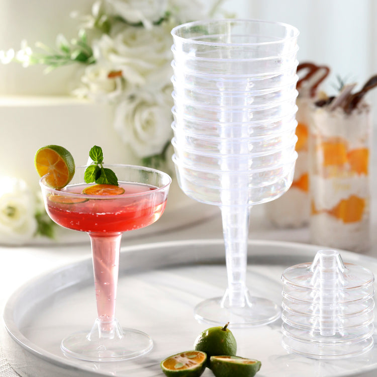 Disposable Cocktail 4oz Plastic Cups -  Perfect for Indoor/outdoor parties and Wedding