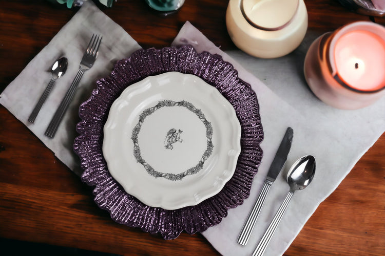 purple Plastic Charger plate