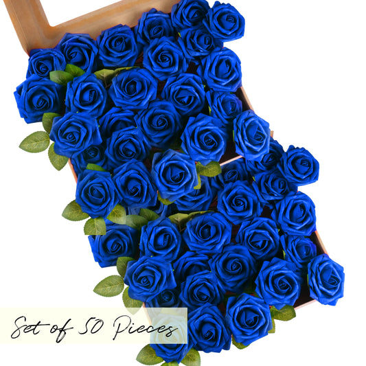 navy blue Artificial foam Rose Flower