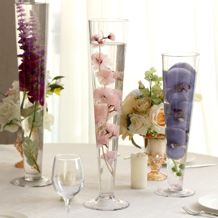 Trumpet Vases Centerpiece for Flower, Wedding, Decoration.